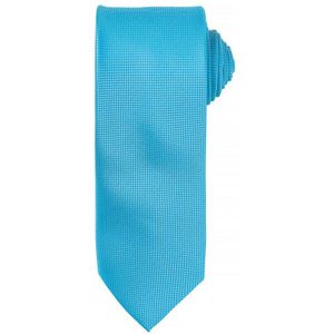 Premier Heren Micro Waffle Formal Work Tie (Pakket van 2) (Turquoise)