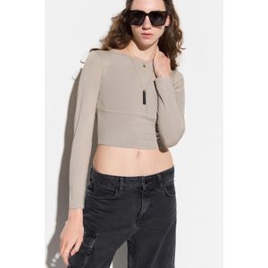 Chemisier court à manches longues