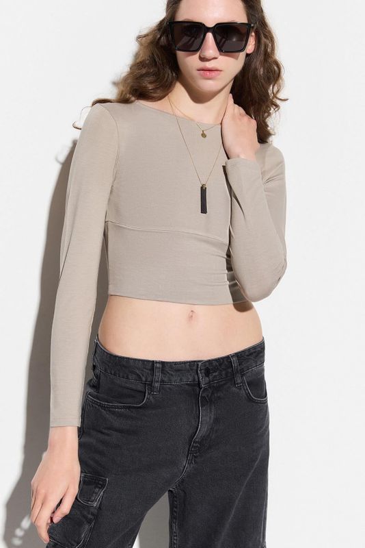 Chemisier court à manches longues