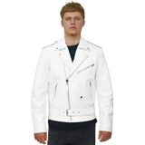 Bikerjack - Zwart - Koeienhuid - YKK-ritssluiting