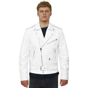 Bikerjack - Zwart - Koeienhuid - YKK-ritssluiting