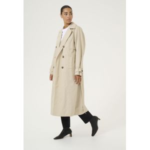 Kaffe - Trenchcoat - Zwart - Hoogwaardige Materialen - Losse Pasvorm