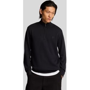Lyle & Scott - Superfijne Quarter Zip Sweatshirt - Zwart - Katoen