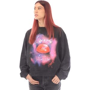 Dames Hugo Deroxina Oversized-Fit Sweatshirt in Zwart