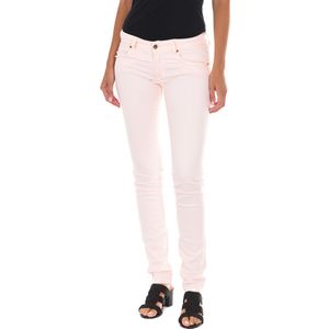 Met - Lange Slim-Fit Broek - Roze - Dames
