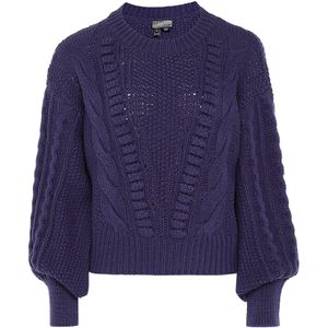 Dreimaster - Gebreide Kabeltrui - Marine - Dames