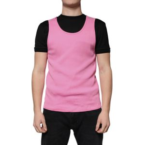 Geribbeld Tanktop Roze