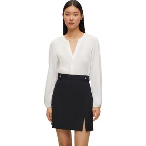 BOSS - Biralana - Blouse - Wit - Lange Mouwen - Relaxte Pasvorm