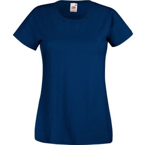 Fruit Of The Loom Dames/vrouwen Lady-Fit Valueweight Short Sleeve T-Shirt (Pak Van 5) (Marine) - Maat L