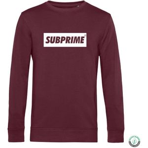 Subprime Sweaters Sweater Block Burgundy Rood