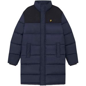 Lyle & Scott Heren Gewatteerd Longline Pufferjack (Blauw)