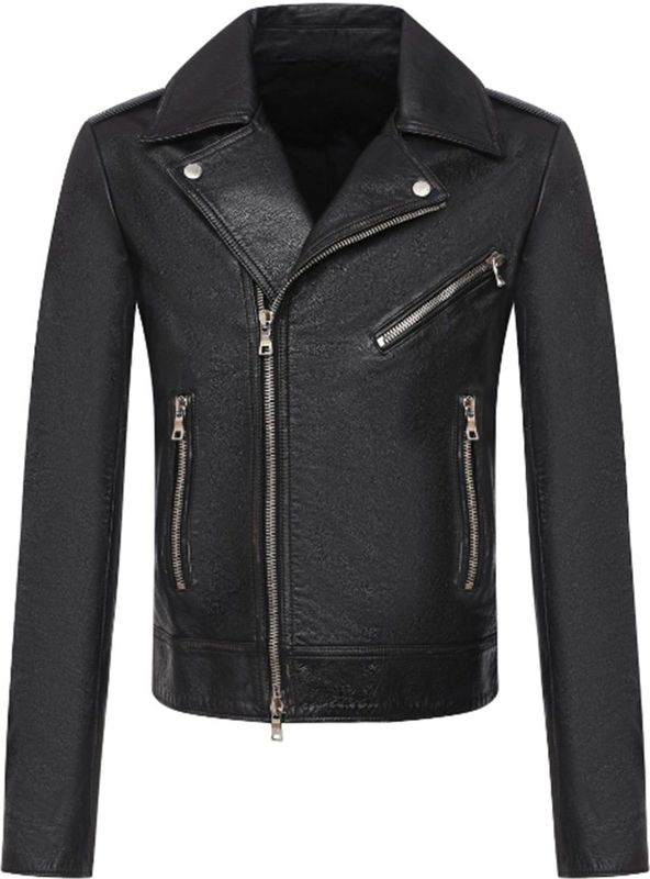 Balmain - Leren Jas - Zwart - 100% Leer - Gevoerd