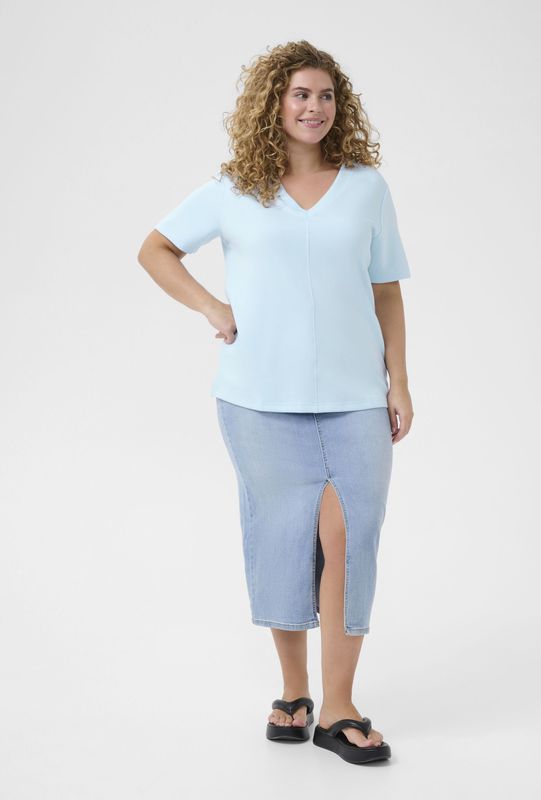 T-shirt - Lichtblauw - Loose Fit