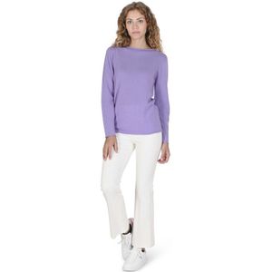 Crown Of Edinburgh Cashmere Dames Trui Met Boothals Coe 0025 Lavendel - Maat L