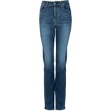 Jeans - Hoge Taille - Rechte Pijpen - Blauw - Hoogwaardige Stof