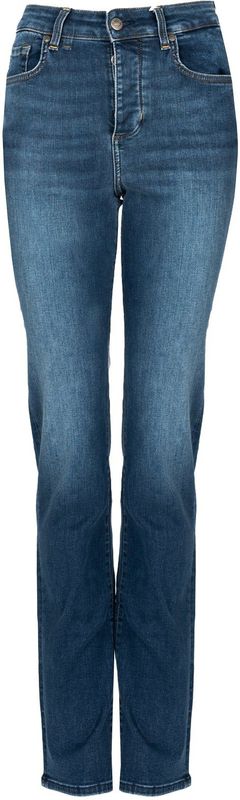 Jeans - Hoge Taille - Rechte Pijpen - Blauw - Hoogwaardige Stof