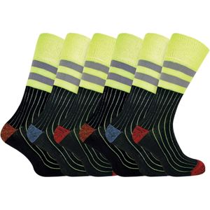 3-pack Heren Zware Katoenen Hi-Vis Werk Sokker