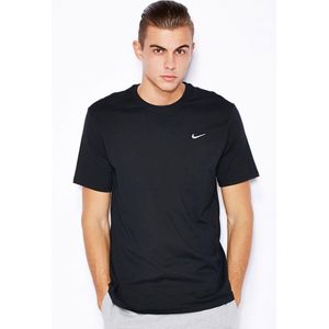 Nike heren T-shirt met geborduurde Swoosh zwart
