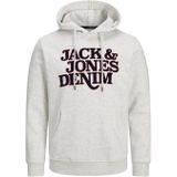 Jack & Jones - JJrack Sweat Hood - Heren Hoodie - Wit
