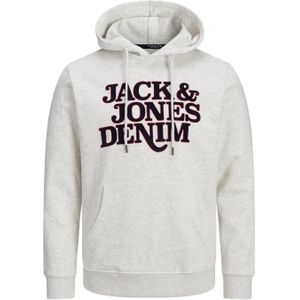 Jack & Jones - JJrack Sweat Hood - Heren Hoodie - Wit