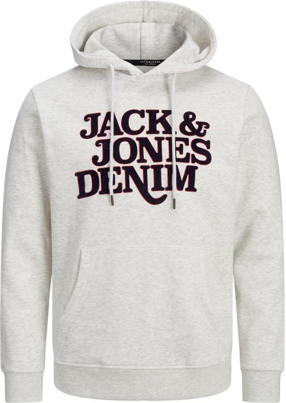 Jack & Jones - JJrack Sweat Hood - Heren Hoodie - Wit