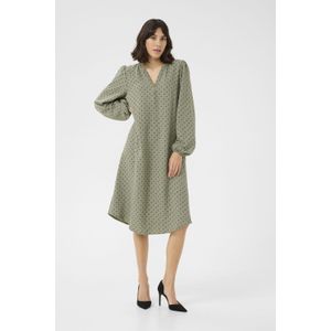 Blouse met lange mouwen Regular fit Vetiver w. Deep Black Dot green