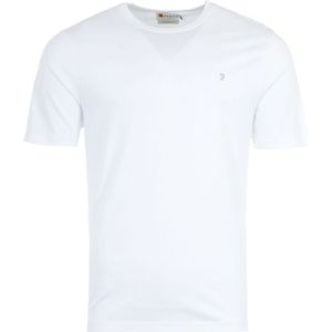 Farah Eddie T-shirt Met Ronde Hals Voor Heren, Wit - Maat S