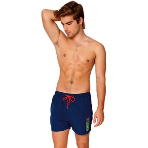 Kort badpak met binnenvoering van gaas MUHARBOURNAVY02 man