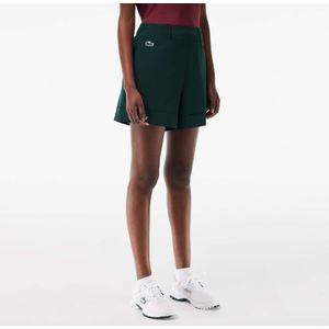 Lacoste Sport Lichtgewicht Stretch Taffeta Golfshort voor dames in Groen