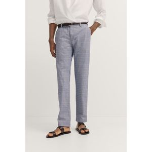 Chino - Blauw - Stof - Paspel- en Steekzakken