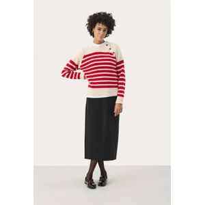 Pullover Relaxed fit white red