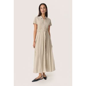 SOAKED IN LUXURY - Blousejurk 'Arjana' - Olijfgroen - Viscose - Gestippeld