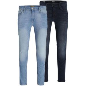 Jack & Jones | Set van 2 skinny jeans voor heren - blauw en hemelsblauw