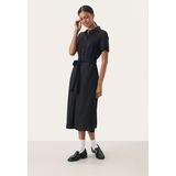 Part Two - Blousejurk - Zwart - Korte Mouwen - Knoopsluiting