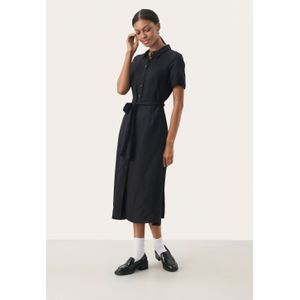 Part Two - Blousejurk - Zwart - Korte Mouwen - Knoopsluiting