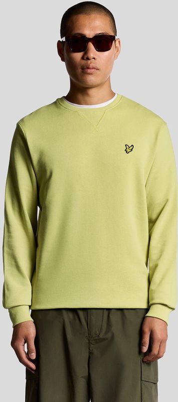 Lyle & Scott katoenen sweatshirt met ronde hals - Geel