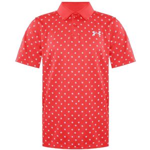 Under Armour - Poppy Poloshirt - Rood/Wit - Kinder - Korte Mouwen