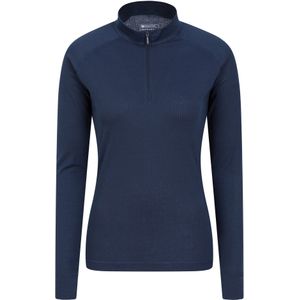 Mountain Warehouse Dames/Dames Talus Zip Neck Thermo met lange mouwen (Marine)