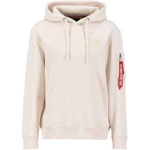 ALPHA INDUSTRIES - Neon Print Hoodie - Jet Stream White - Katoen