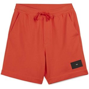 Men's Y-3 Organic Cotton Terry Shorts in Orange