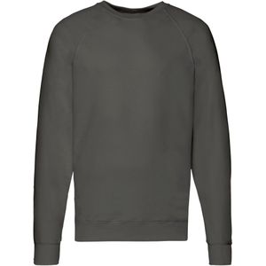 Fruit of the Loom Unisex Lichtgewicht Raglan Sweatshirt voor volwassenen (Licht Grafiet)