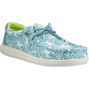HEYDUDE Wally H2O Tropical Nylon Herenschoenen Blauw Tropisch