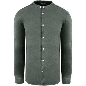 Emporio Armani - Regular Fit - Donkergroen Overhemd