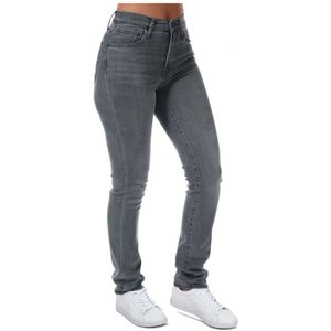 Levi's 724 Rechte Jeans Met Hoge Taille - Grijs - Dames - Maat 27 Normaal