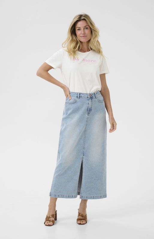 Rok - Light Blue Denim - Straight Fit - Enkel Lengte