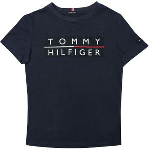 Tommy Hilfiger - Organic Cotton Statement Logo T-Shirt - Navy