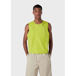 Heren Emporio Armani Asymmetrisch Rits Vest in Groen