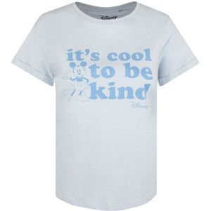 Disney Dames/Dames Its Cool To Be Kind Mickey Mouse T-shirt (Hemelsblauw) - Maat L