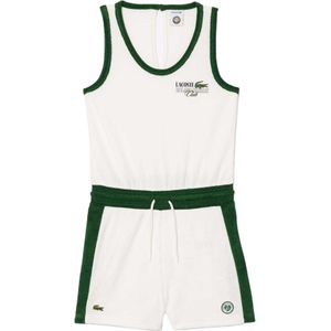 Lacoste Dames/Dames Roland Garros Editie Badstof Playsuit (Crème/Groen)