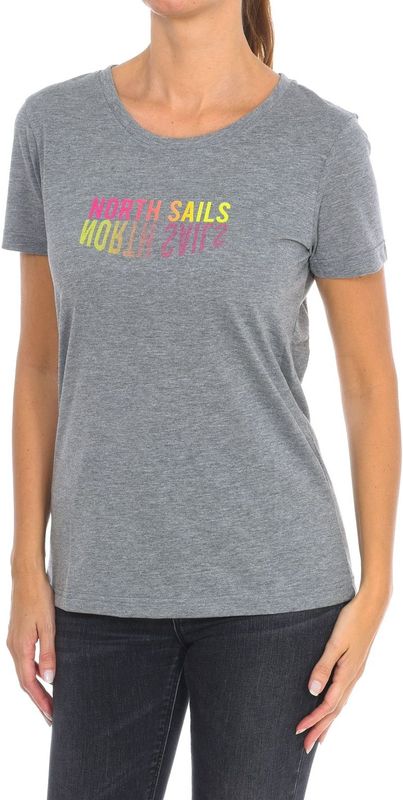 North Sails - T-shirt - Wit - Katoen - Dames - Korte Mouwen
